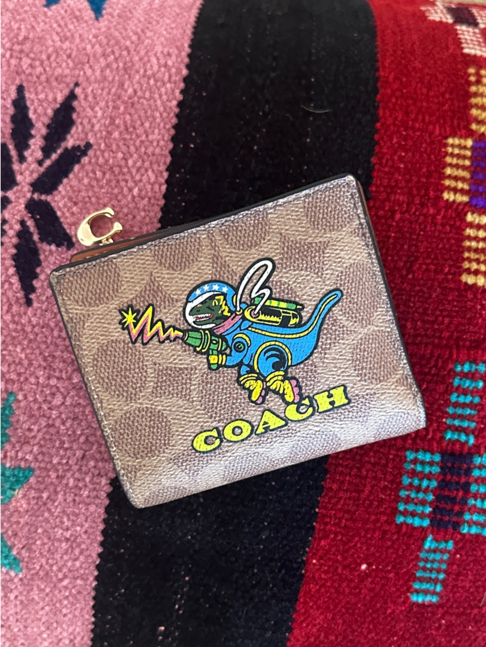 Coach Rexy Signature Zip Wallet